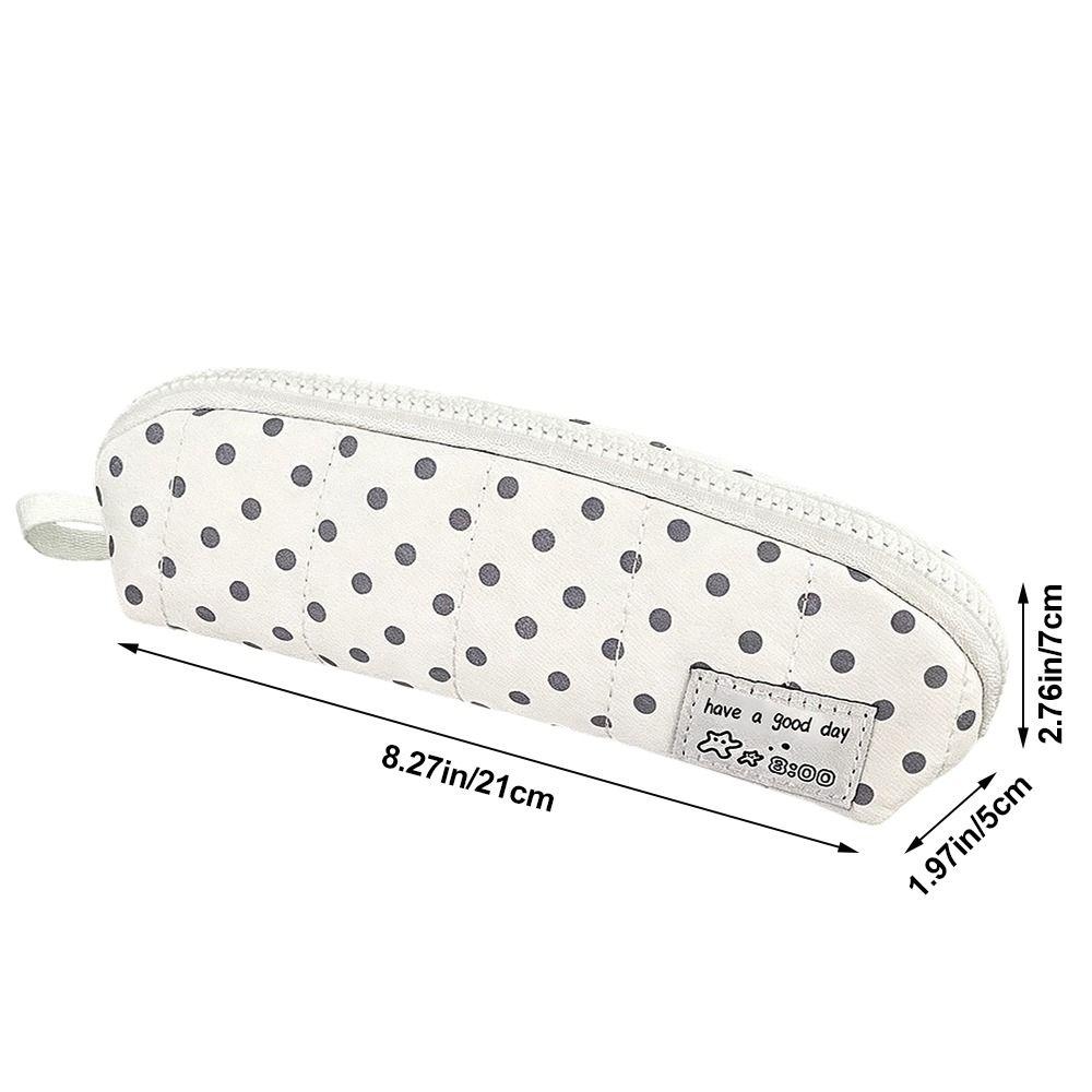 Large Capacity Pen Bag Polka Dot Design Stationery Bag INS Style Pencil Pouch Gift