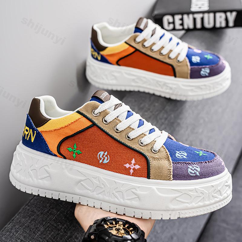 Fashion 2025 Autumn New Fashion Trend Casual Low Top Thick Soled Canvas Shoes for Men Comfortable Versatile Niche Design Chunky sneakers