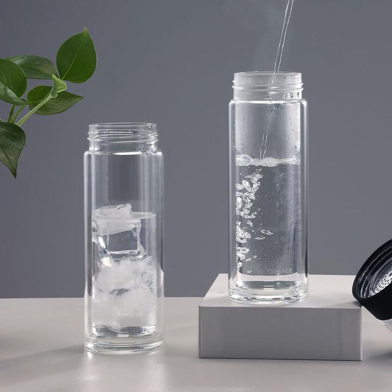 Quan Ge Double-Wall Tea Infuser Glass Bottle