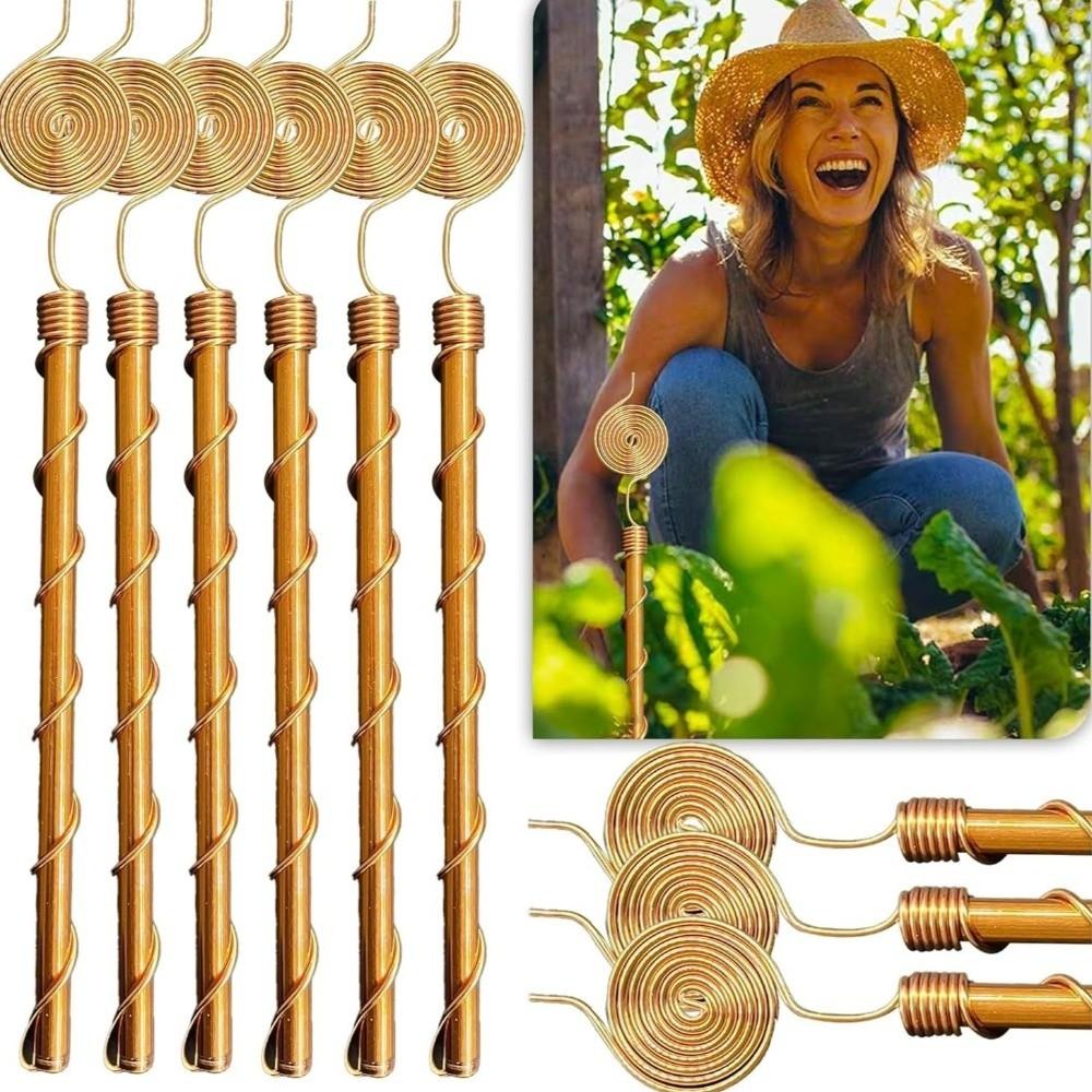 Durable Electroculture Plant Stakes Spiral Coil Bonsai Fixing Rod Plant Support Stakes  Planters