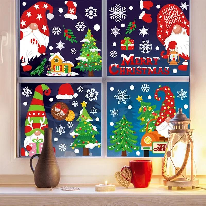 Christmas Dwarf Dwarf Removable Self-sticker PVC Window Sticker Static Sticker Christmas Decoration Party Window Sticker