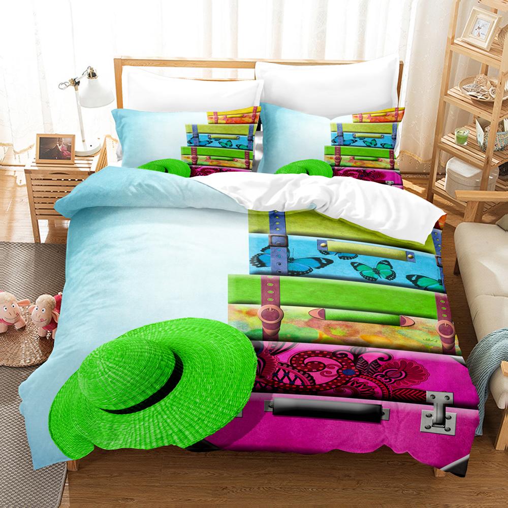 

3DThe Summer Beach Соломенная шляпа Scenic Resor Постельное белье Пододеяльник с наволочкой Твин Полный Queen King Постельное белье Постельное белье EU single(135x200cm)