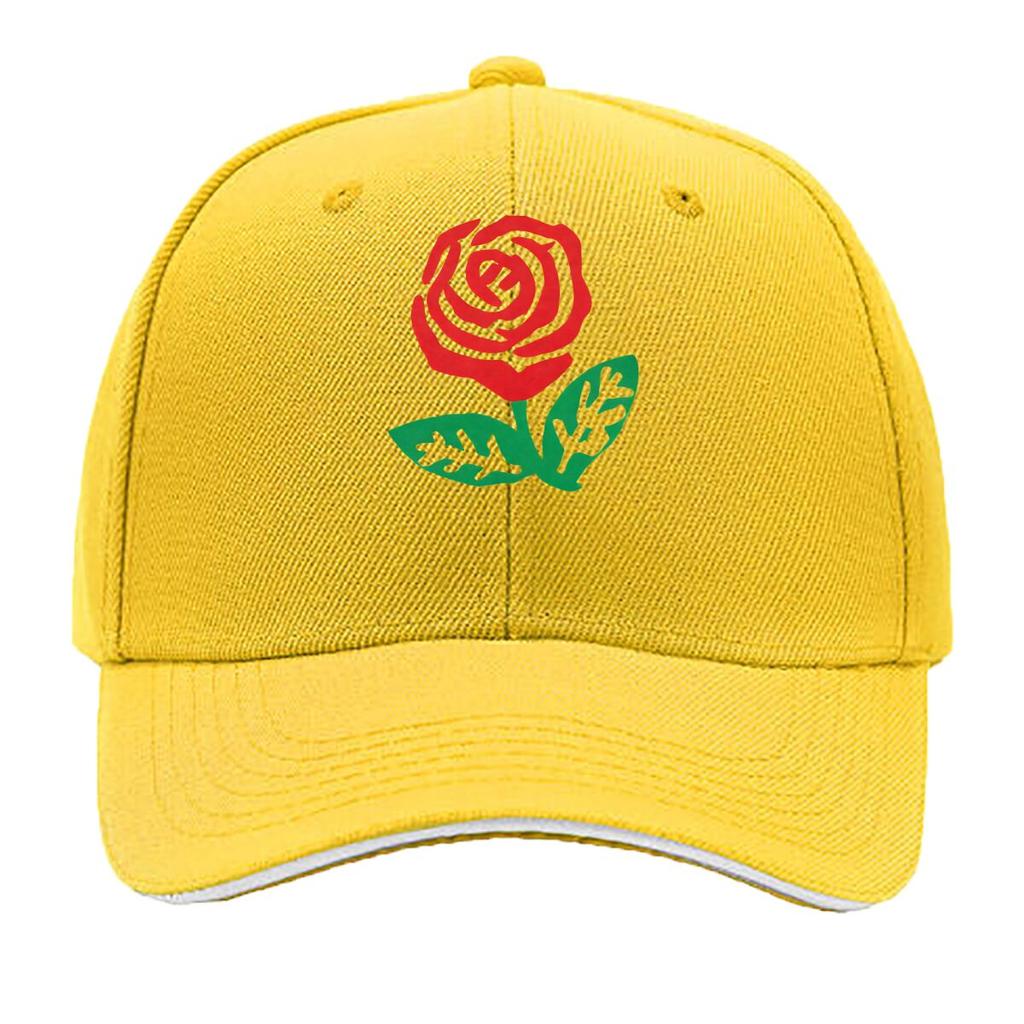 Green Leaf Rose Baseball Cap Breathable Adjustable Hat for Couples Lightweight YK Style Couple Ha Sandwich Baseball Cap