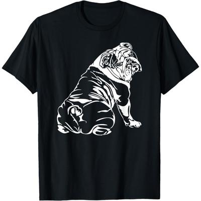 Lustiges Englische Bulldogge Hund Geschenk Herren Damen Mädchen Kinder T-Shirt