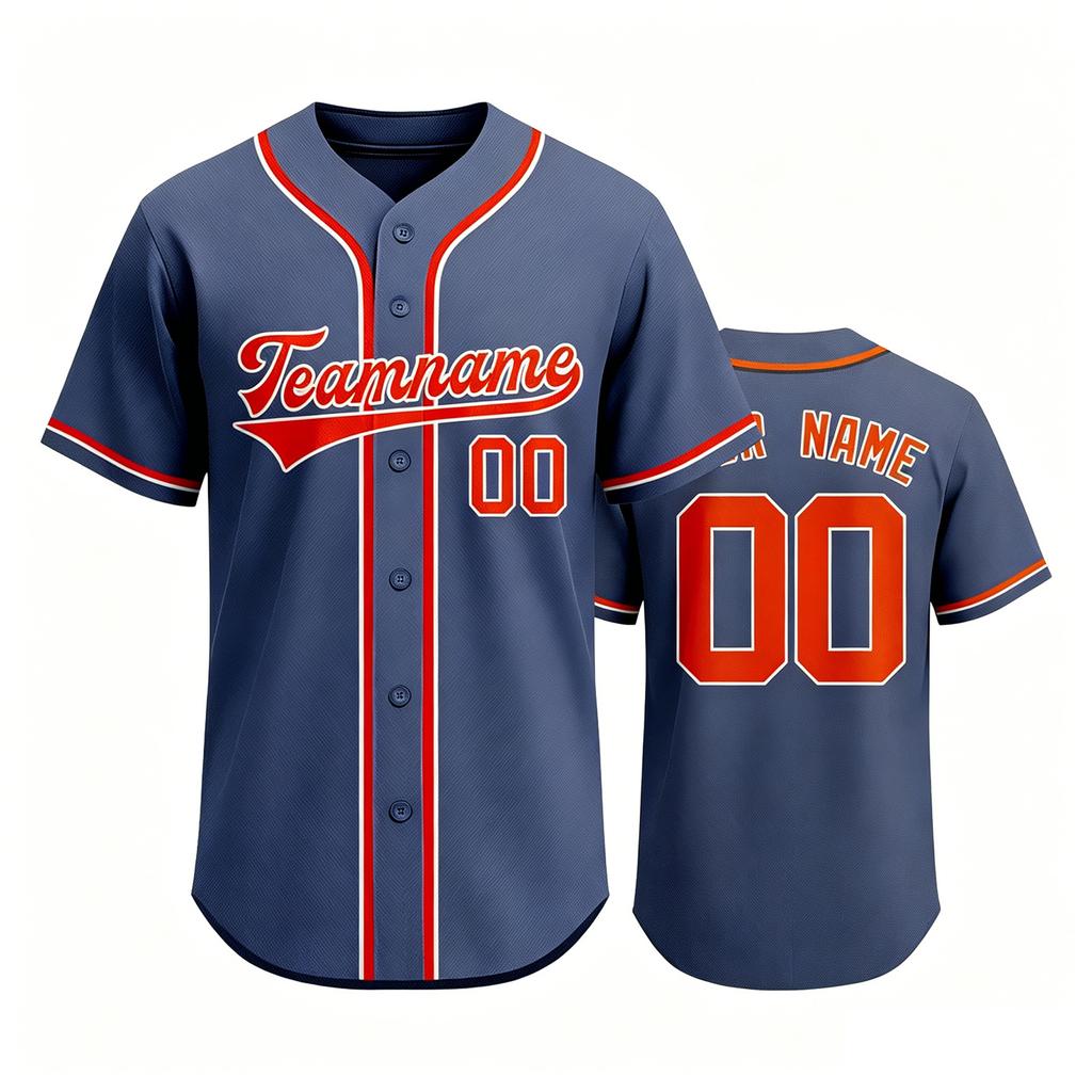 Customizable Baseball Jersey Men Women Button Front Athletic Shirt Team Name Number Printed Sportswear