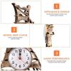 AEE2-Clock Alarm Sailboat Table Vintage Retro Model Ornament Nautical Desk Clocks Boat Figure Silent Bedside