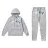 Streetwear Hooded Sweatshirt Set Loose Fit Embroidery Winter Casual Top Youth