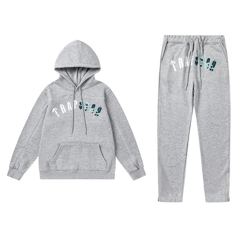 Streetwear Hooded Sweatshirt Set Loose Fit Embroidery Winter Casual Top Youth