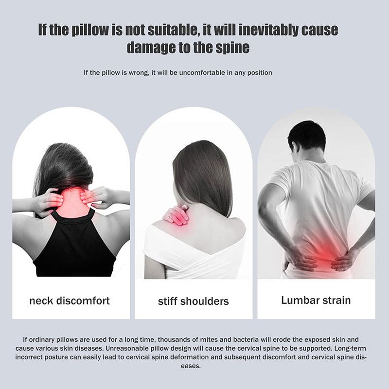 Cervical Support Horn Memory Pillow Breathable Orthopedic Pillow For Home Bedroom Use