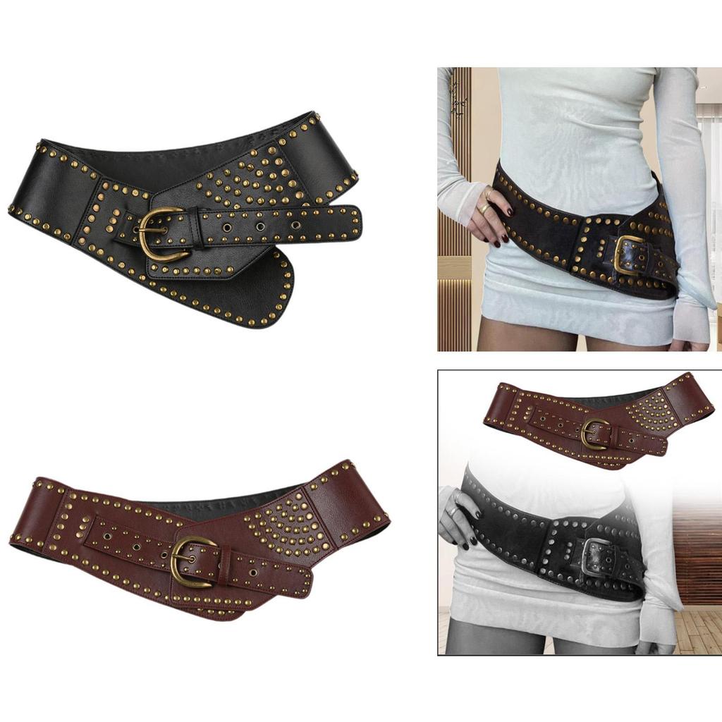 Women Wide Belt Chunky Western Cowgirl Belt Cosplay Belt Wide Waist Belt