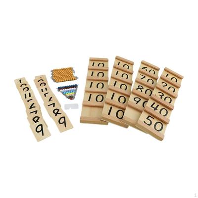 Math Toy Materials Hundred Board with Beads Homeschool Early Learning Tool Mathematical