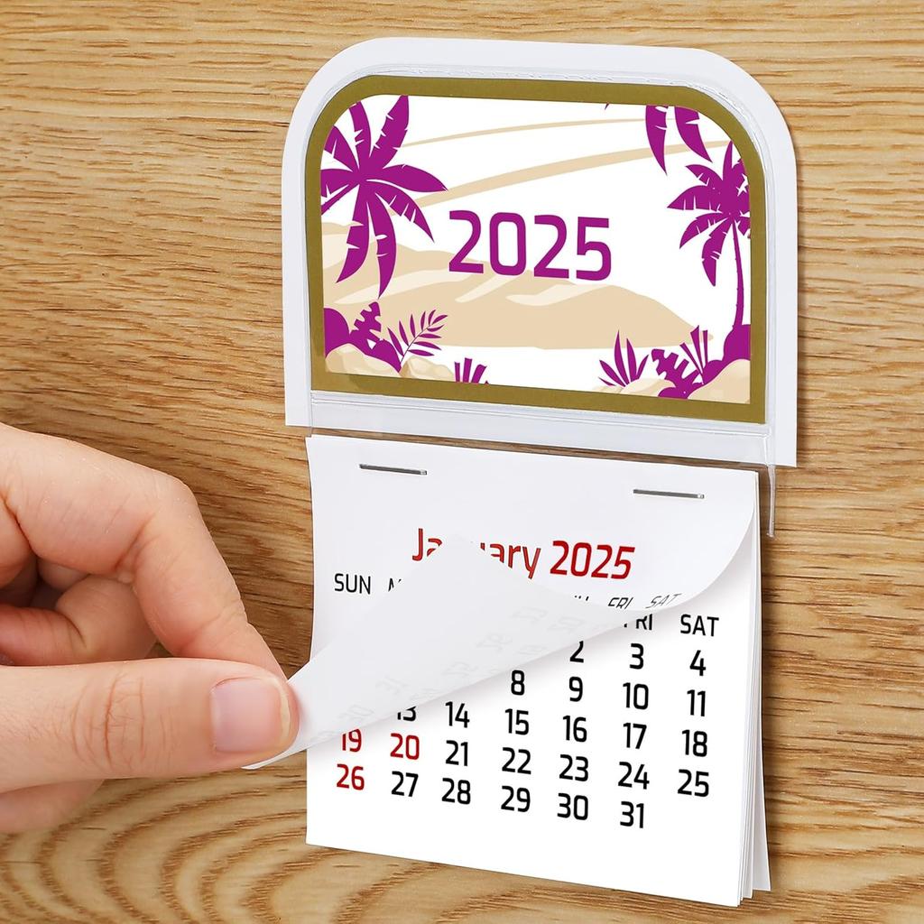 20 Pcs 2025 Mini Stick on Calendar Peel and Stick Calendar Small Wall Calendar Adhesive Car Calendar 2025 Monthly for Business Cards Auto Truck