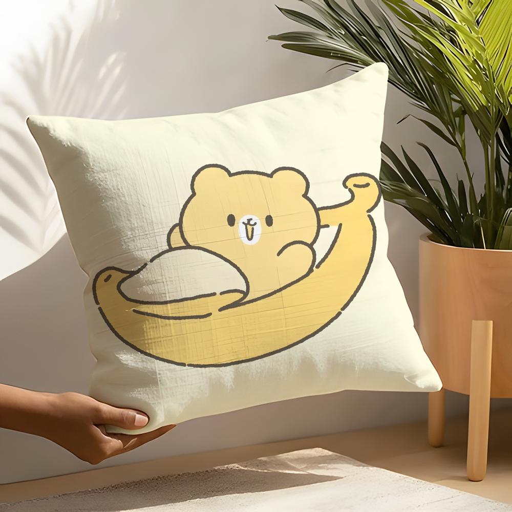 2 Cute Sleeping Polar Bear Cartoon Pattern Pillow Case Home Living Room Decoration Linen Pillowcover Pillow Cases Cushion Cover
