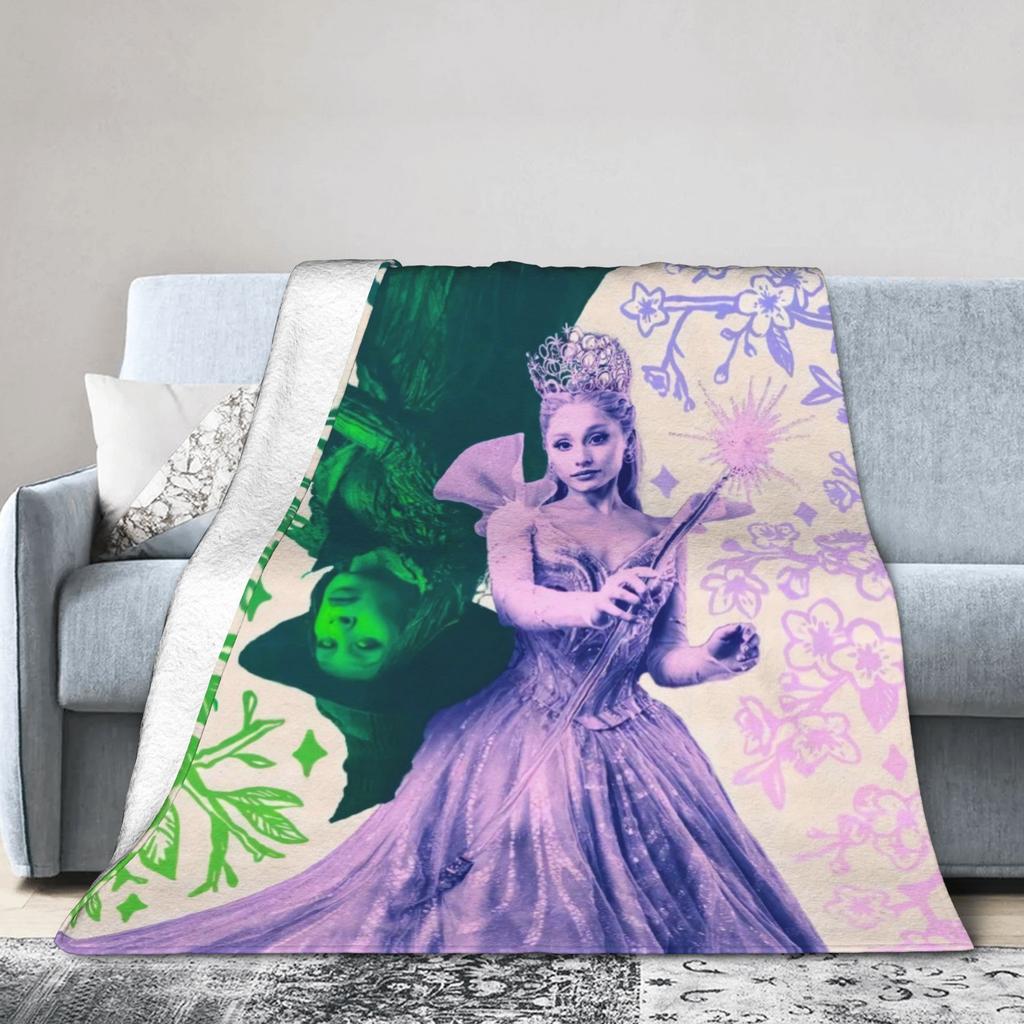 Wicked 2 Glinda & Elphaba Decke Super Warm Lustig Plüsch Bettwäsche Überwürfe Für Kind Couch Bett Flanell Tagesdecke Bettdecke