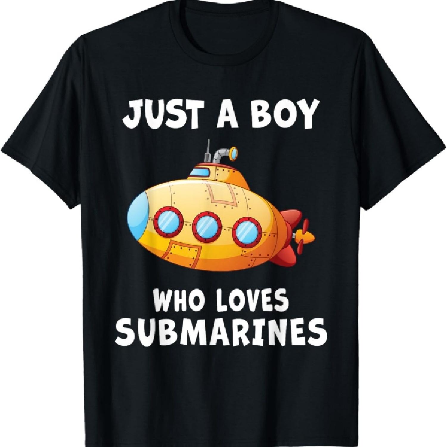 

Just A Boy Who Loves Submarines, for Boys Kids Toddlers T-Shirt XXXXXL чорний