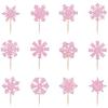 Christmas Snowflake Cake Decorations With Shining Design For Celebration Event Decor