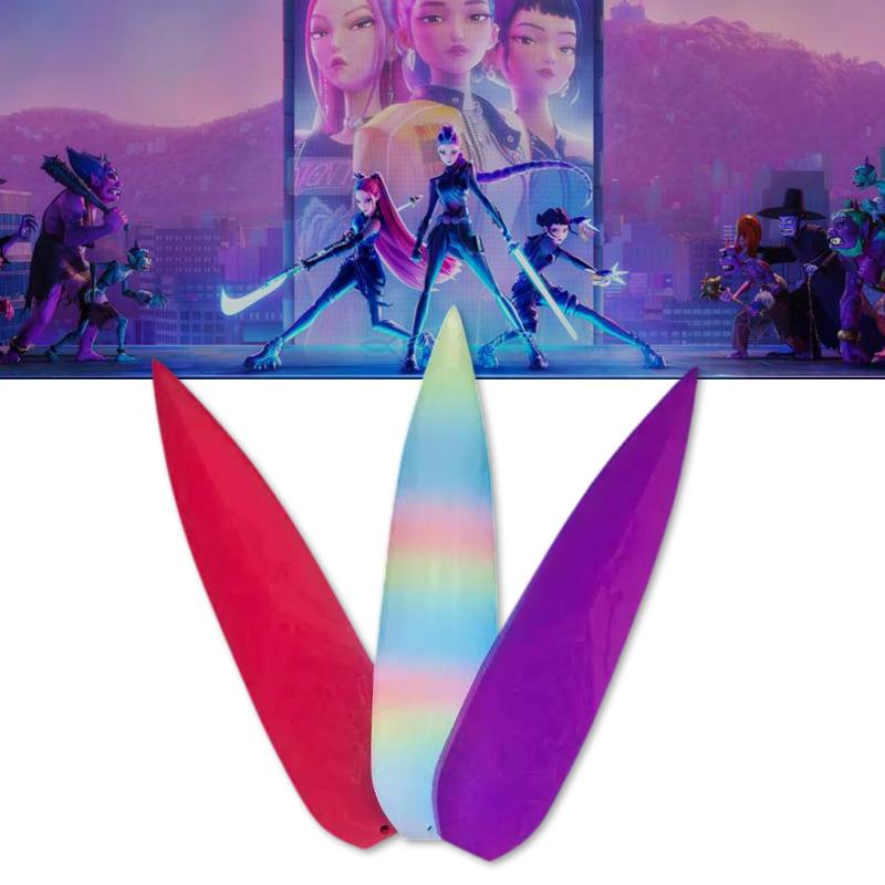Zoey Kpop Demon Hunters Cosplay Lights Dart Weapons Roleplay Props For Girl Group Idol Halloween Carnival Costume Accessories