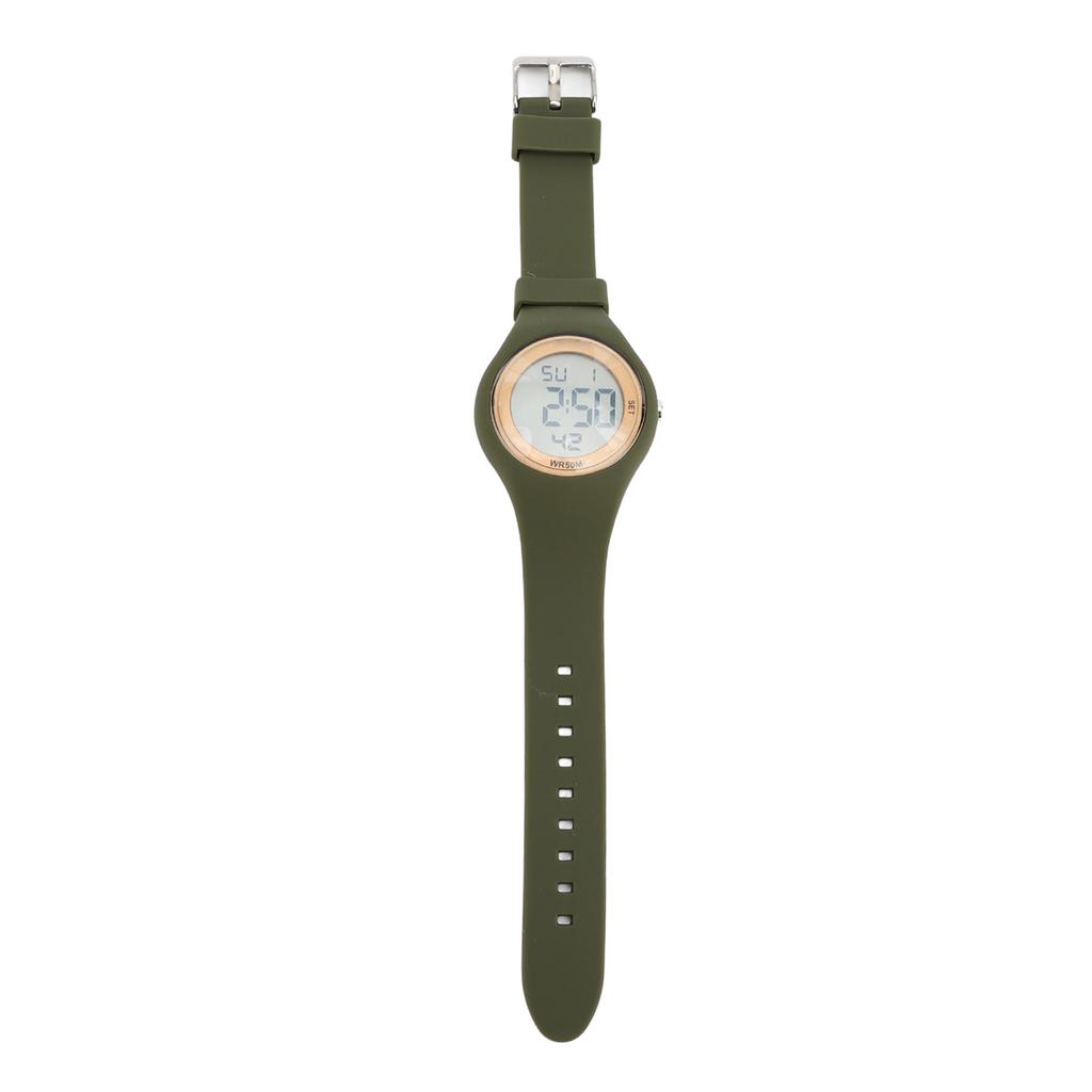 Kids Digital Watch Water Resistant Alarm Stopwatch EL Backlight Pedometer Calendar Soft Band Kids