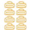 100Pcs Cute Paper Clips Yellow Cup Style Strong Metal Exquisite Color Kids Paper Clips for Home Scho