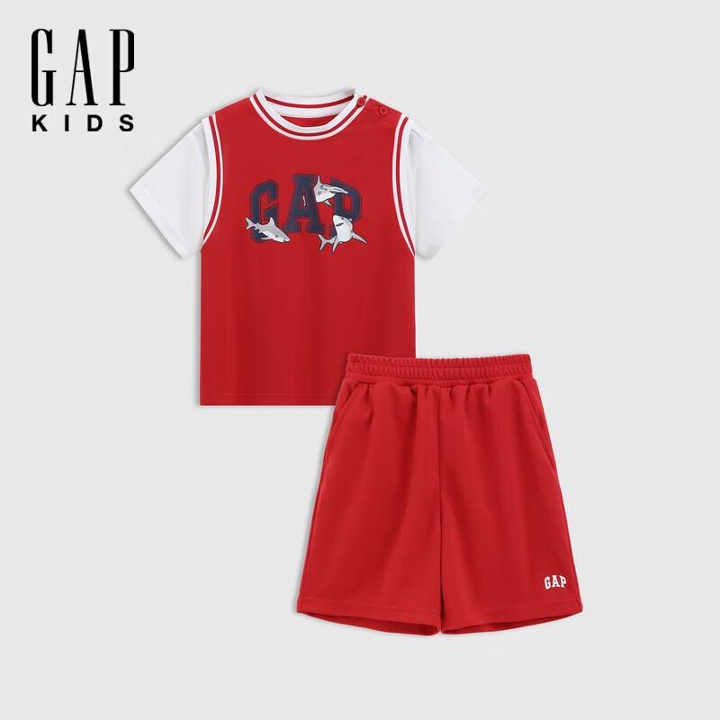 Gap Boys  Logo Moisture-Wicking T-Shirt & Shorts Set 150
