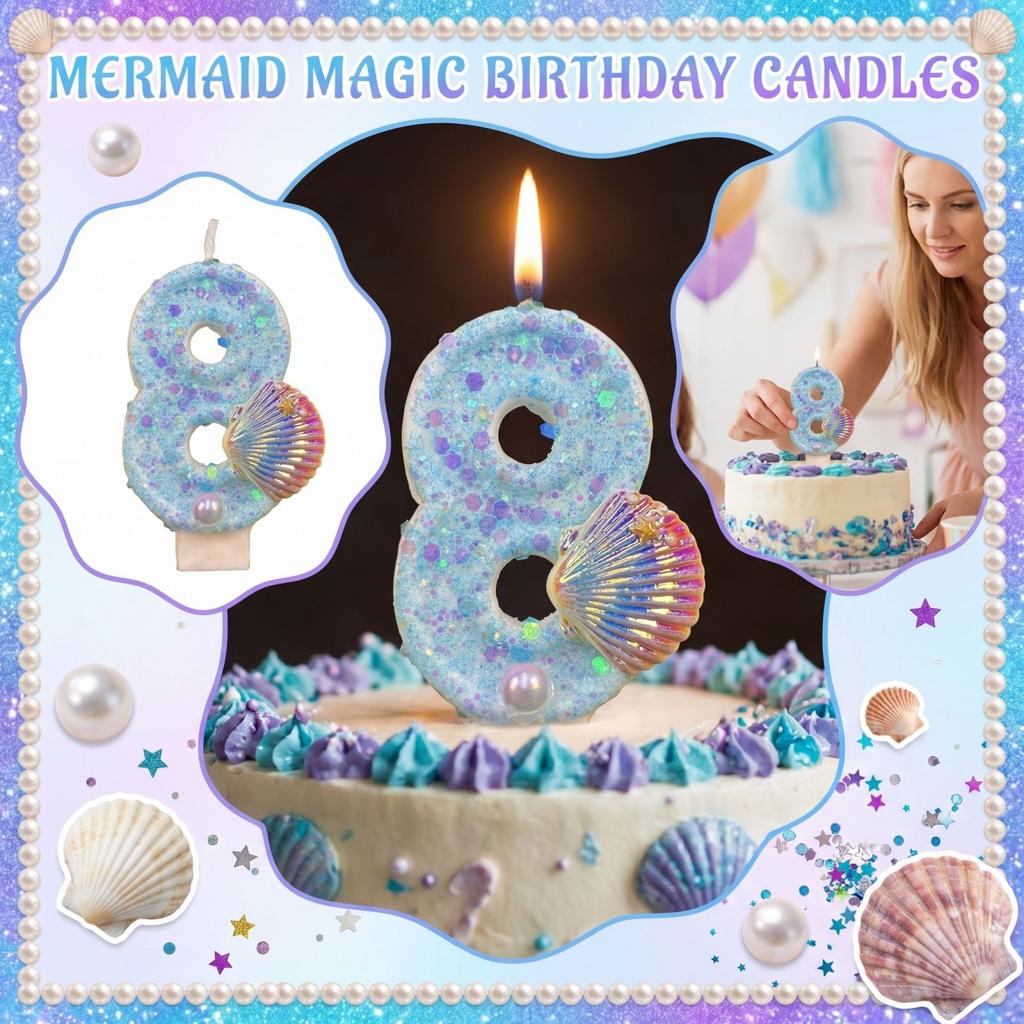 Fashion Cartoon Creative Birthday Candles Party Digital Candles