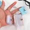 16 Sheets Cute Mini Keychain Photo Album 1/2 Inch Snap Button Pocket Folders Journal Note Material Paper Storage Book Stationery