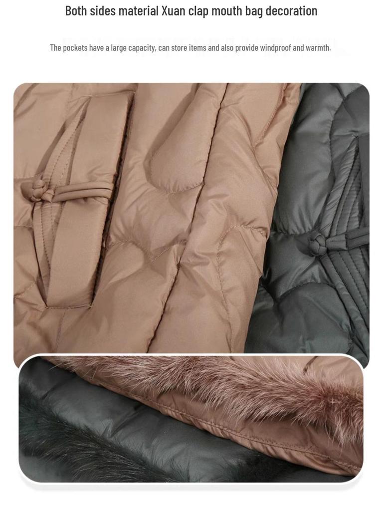 Mom's Fashionable Winter Down Jacket for Middle-Aged Women: Loose, Plus Size, Warm & Stylish Coat