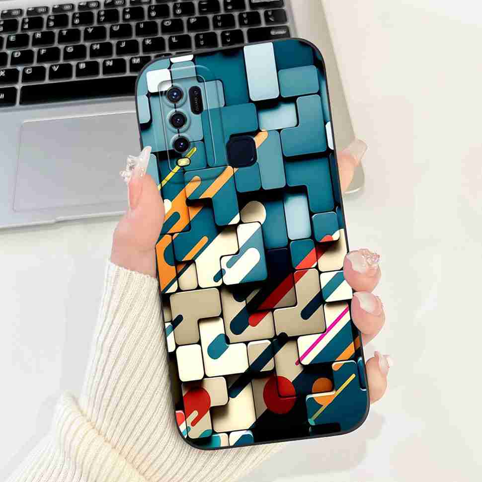 For vivo Y50 2020 1935 6.53" Case Cherry Girl Soft Silicone Cover Cartoon Rabbit For Vivo y50 VIVO Y50 V1965A Phone Cases Bumper