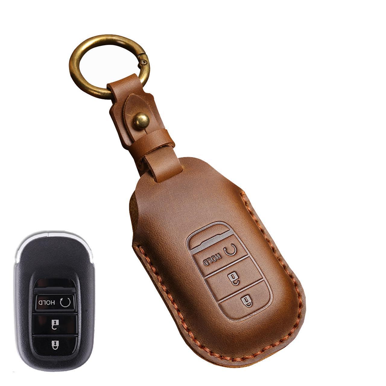 

Кожаный чехол для ключа Honda Civic 12-го поколения Crazy Horse