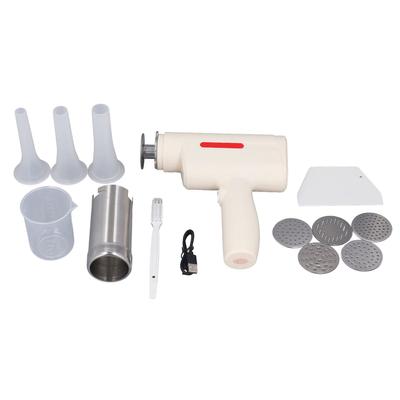 Electric Noodle Maker Stainless Steel Cordless Handheld Detachable with 5 Patterns Automatic Pasta