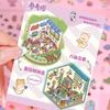 3D Miniature Scene Stickers 8 Sences Cartoon Landscape Sticker Book Stacking Pasting Mini Miniature Scene Collection