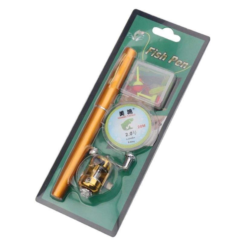 Compacts Mini Pocket Fishing Rod Telescopic Pen Shaped Fishing Rod Collapsible Fishing Rod for Salt/Freshwater Fishing