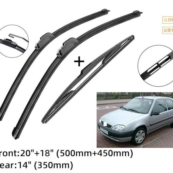 

Suitable for Citroen Saxo 1999-2003 Front and rear windshield wipers Wipers 20 + 18 + 14 Citroen Saxo 1999-2003 20 inch + 18 inch + 14 inch