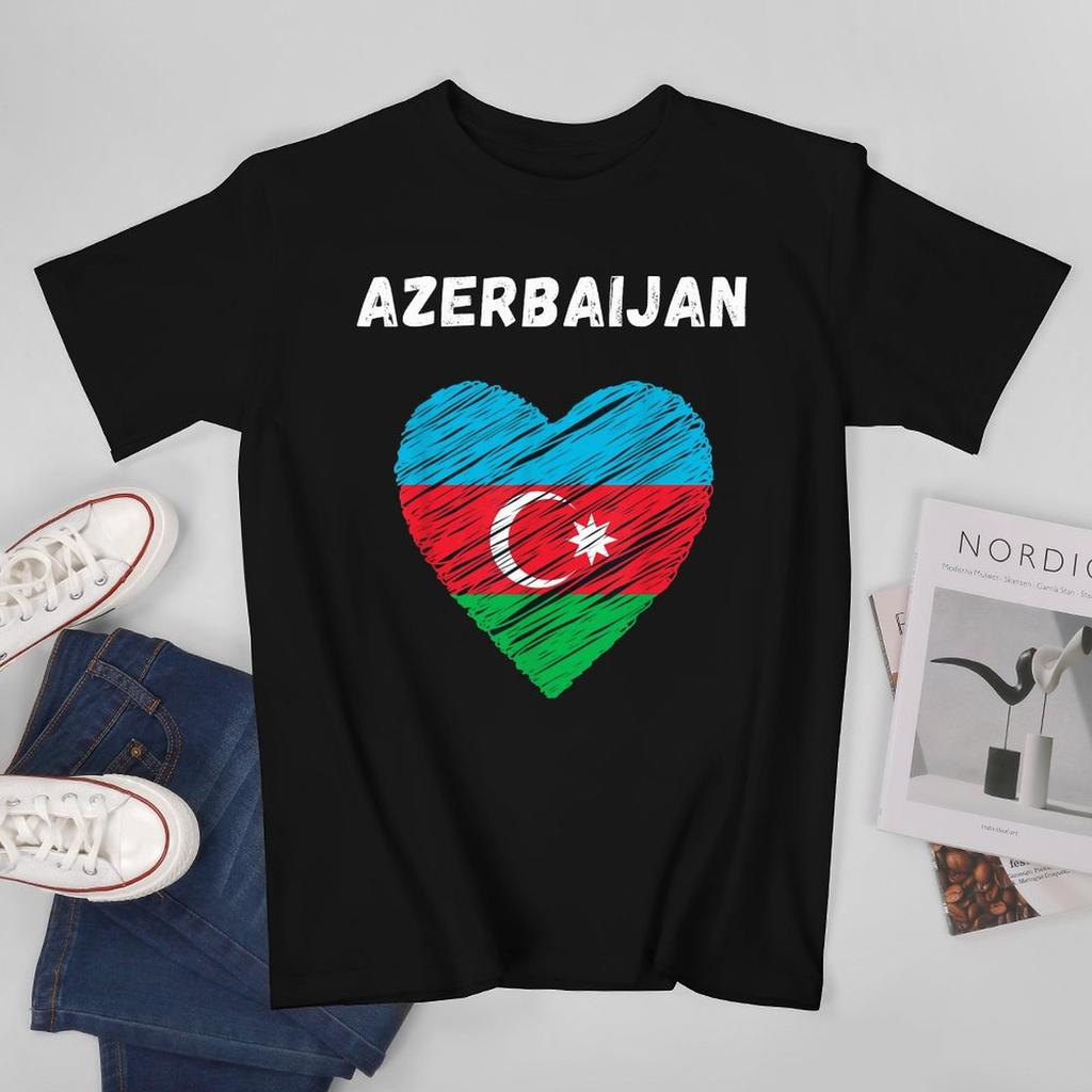 More Design Azerbaijan Flag Azerbaijani Unisex Tshirt Tees Tshirt Oneck T Shirts Unisex Boys Clothing 100 Cotton
