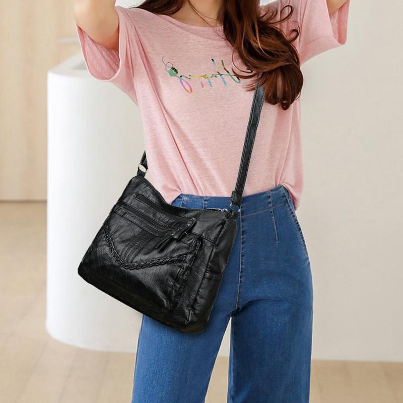 Módne mäkké PU kožené tašky Dámske kabelky cez rameno Luxusné kabelky Dámske kabelky Dizajnérske crossbody kabelky pre ženy Príležitostná taška Messenger