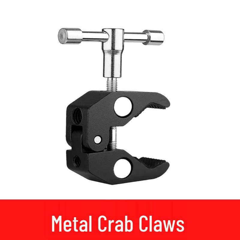Mobile Live Streaming Stand with Metal Extension, Rotating Ball Head & Double 1/4 Clip - Multi-functional Desktop Magic Arm.