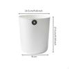 Trash Can Waste Bin, Bathroom, Kitchen, Bedroom, Easy To Clean, Waterproof, Modern Design, 10L White