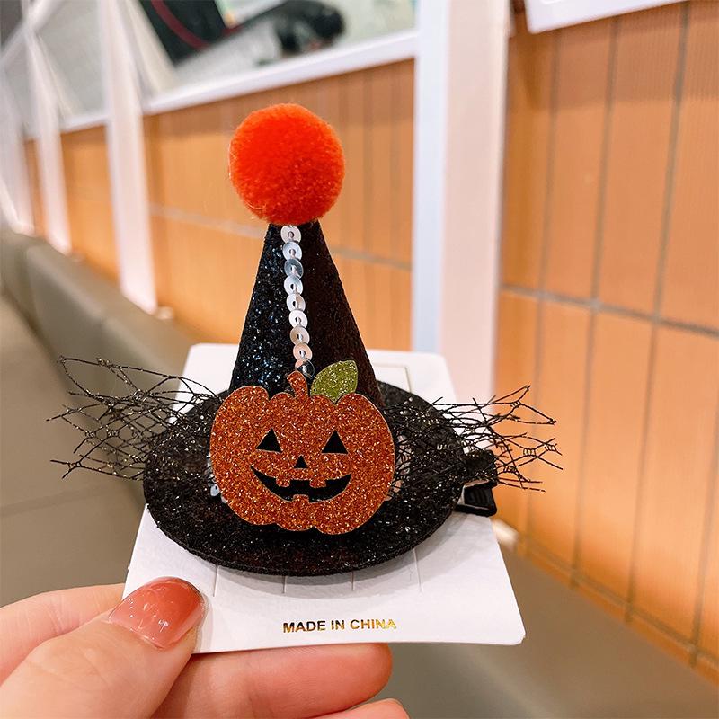 Bandeau Citrouille d'Halloween Squelettique & Pinces à Cheveux Mignonnes pour Enfants