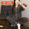 Cute Cartoon Rabbit Summer Pajama Set: Soft, Wrinkled Fabric, Short-Sleeved, Three-Piece Home Wear