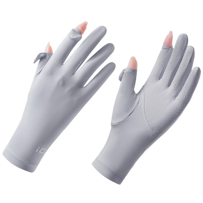 Women's Summer UV Protection Cycling Gloves - Breathable, Anti-Slip, Ice Silk, Thin Design