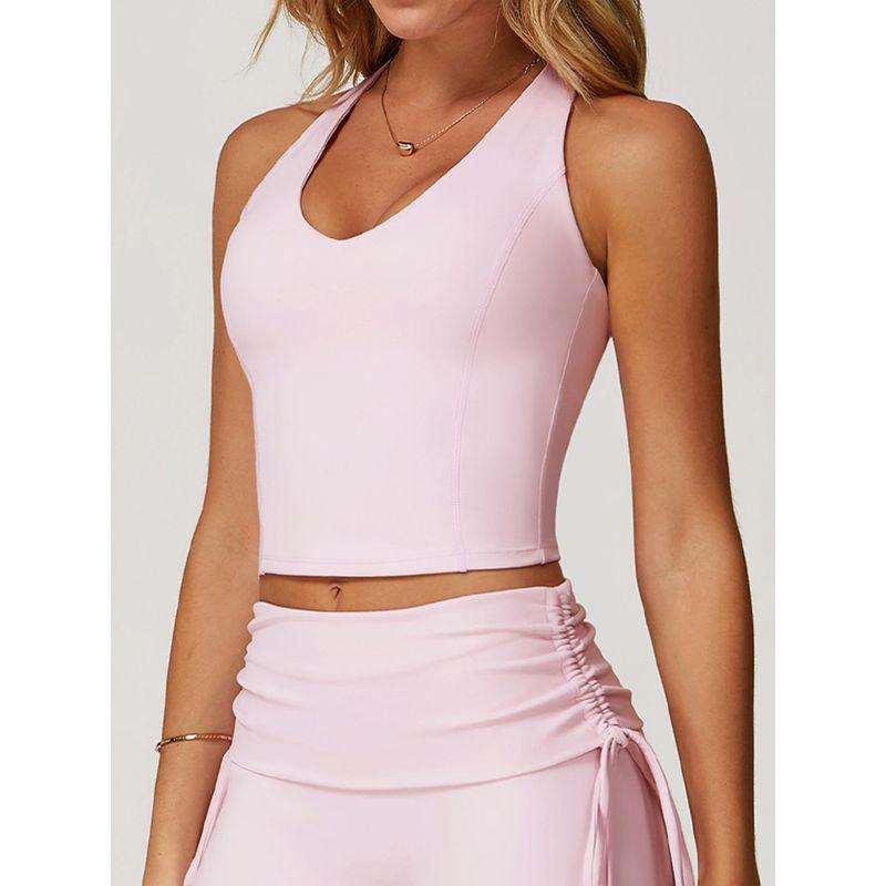 I-Shaped Beauty Back Sports Underwear Women Shockproof Outer Wear Yoga Vest Quick-Drying Nude Feel Running Outdoor Summer Fitness Top