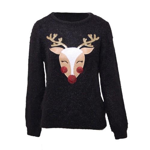 Brave Soul Womens Have A Merry Christmas Reindeer Jumper