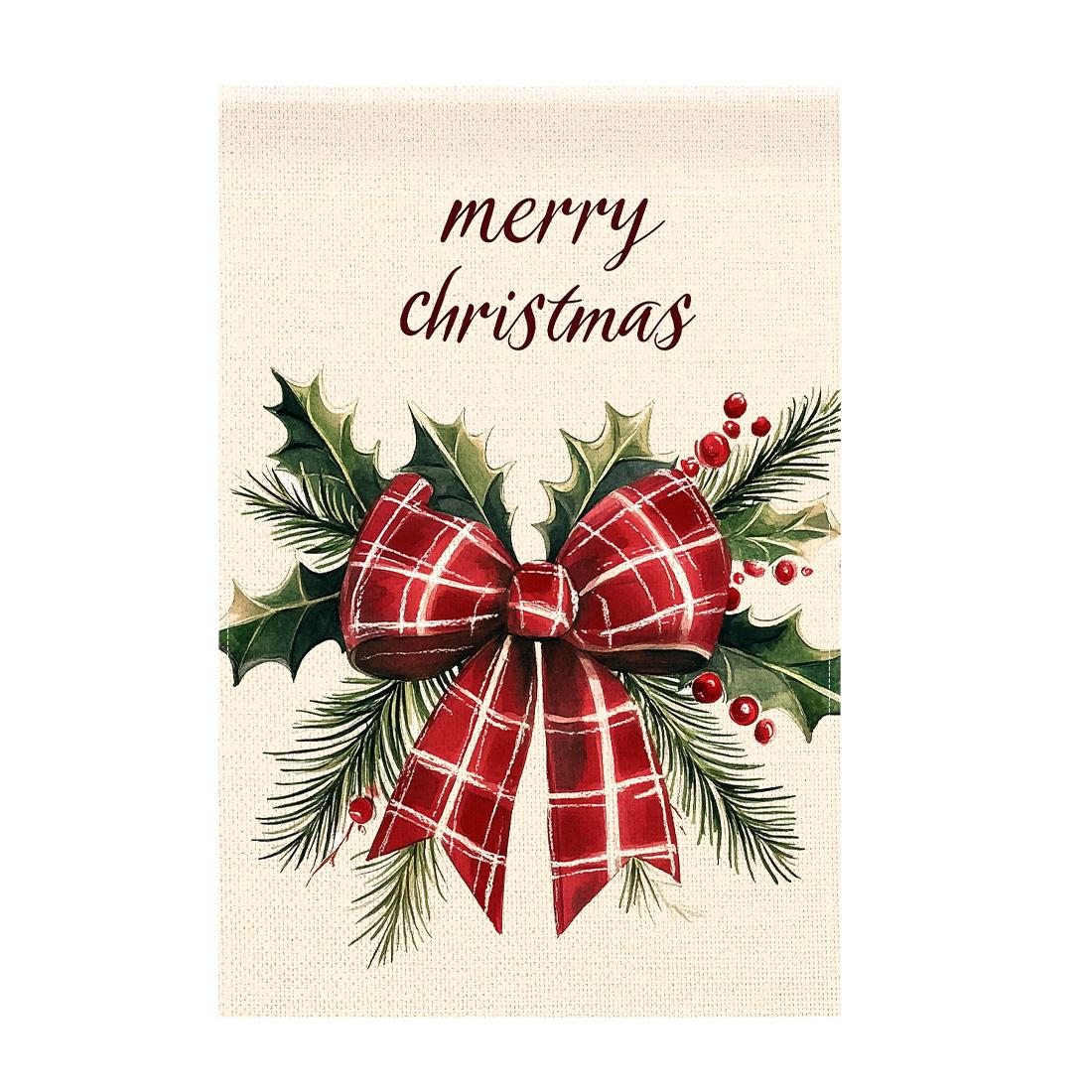 

Christmas Butterfly HollyGarden Flag 12x18 Inch Double Sided for Courtyard Outdoor Welcome Flag Decoration (Excluding flagpole)