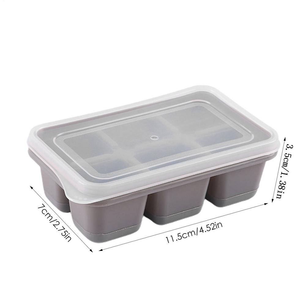 

Ice Mold Reusable Square Ice Trays with Lid 6-Cavity Flexible Easy Release Whiskey Iceblock Maker Ice Block Tray Mold For Home
