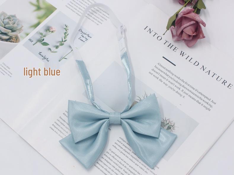 

Однотонный галстук-бабочка в корейском стиле, матросский воротник для школьной формы JK для девочек светло-синий