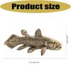 Fish Figurines Gold Metal Animal Figurine Statue Feng Shui Sculptures Toy Decorative Collectible Home Office Decors