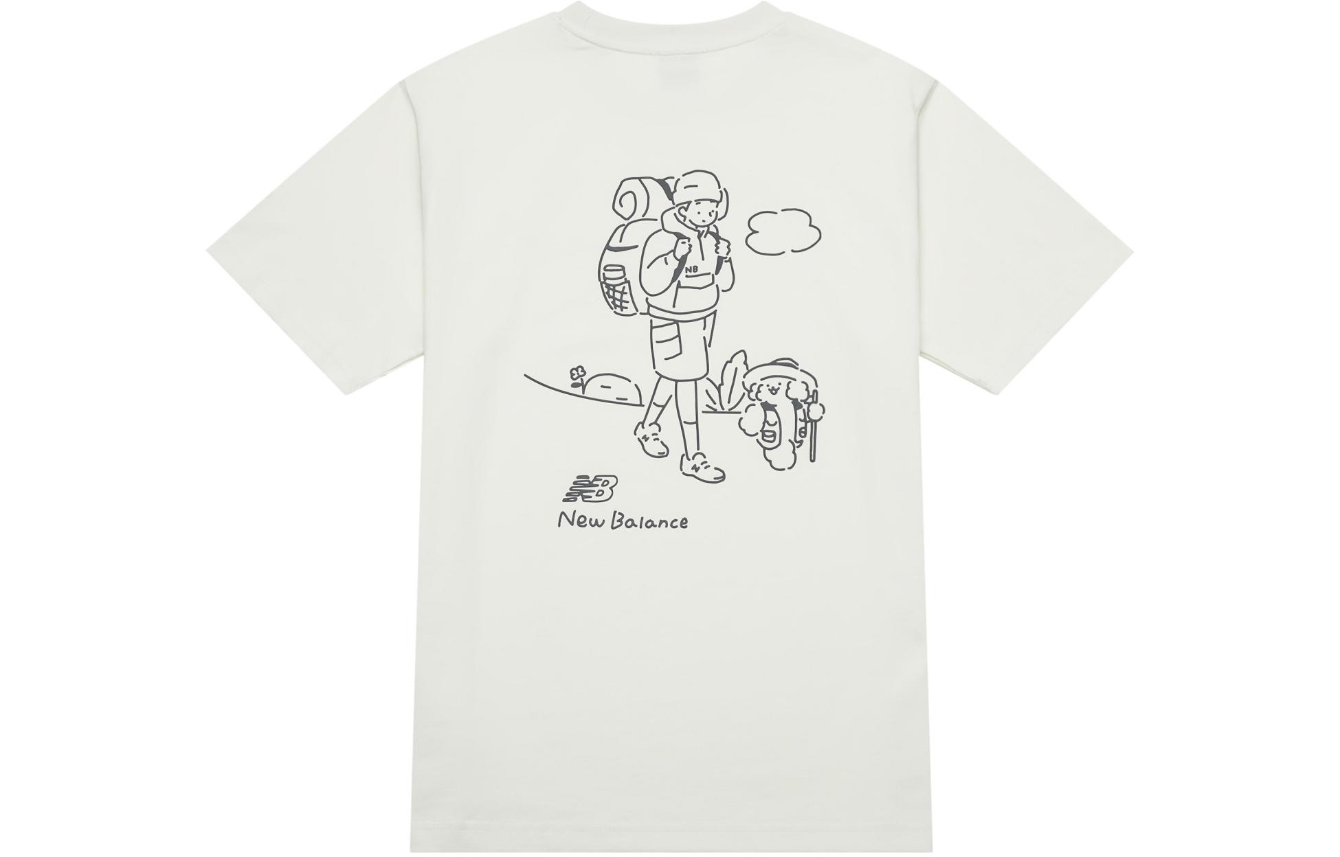 New Balance x Tombonia Attraction Lifestyle Illustration Collection 100% Cotton Short Sleeved Shirt Unisex White AMT42339-CIC M
