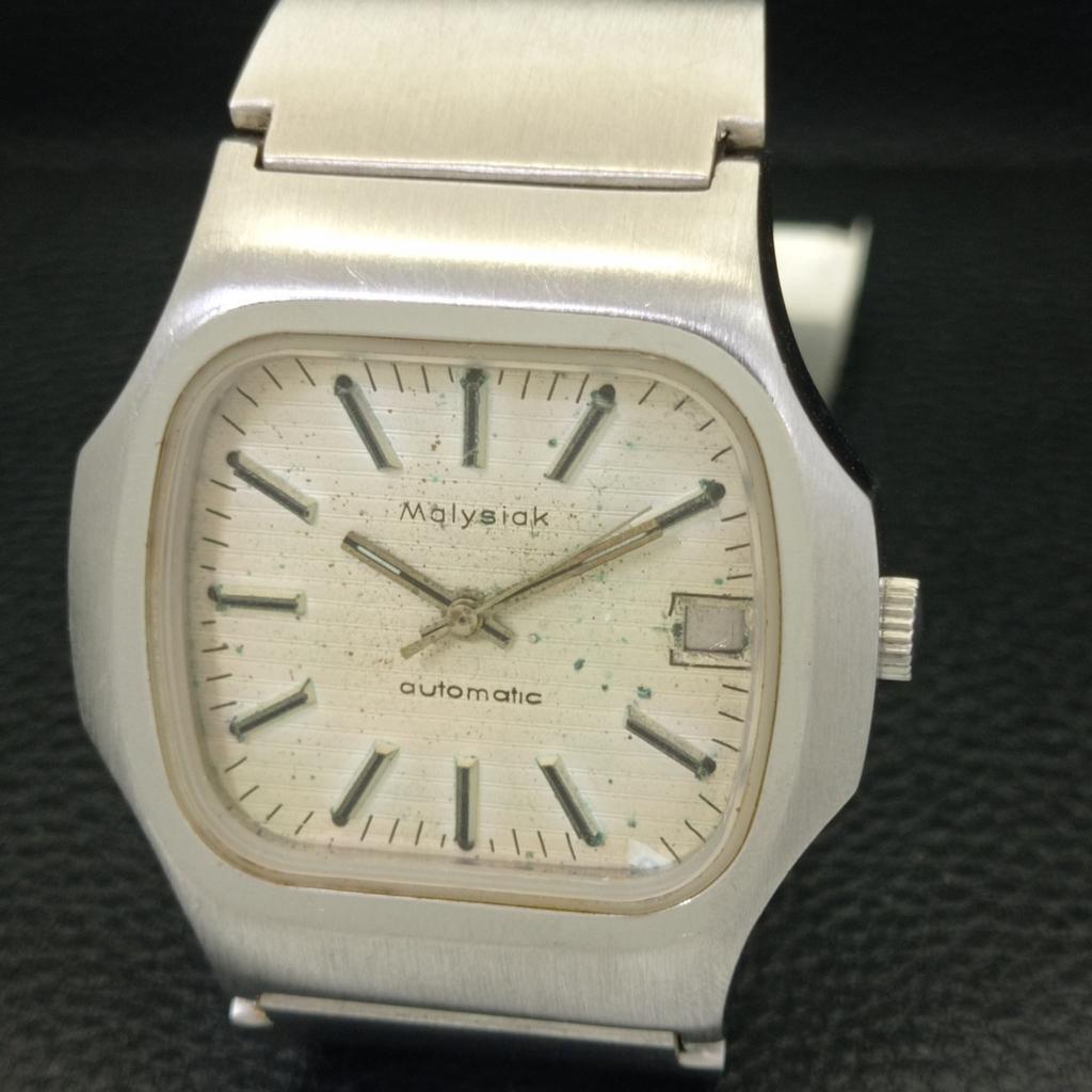 USED MALYSIAK AUTOMATIC SWISS MENS DATE ORIGINAL DIAL WATCH a432794-2 R113-a432794