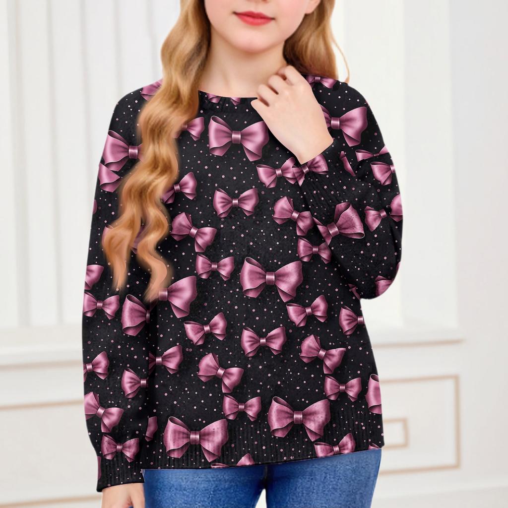 Sweatshirts For Children Boys And Girls Knit Sweater Cute Shirt Fall Crewneck Pullover Tops