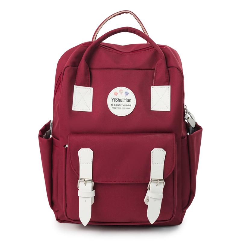 Large Capacity Backpack Student Schoolbag красный